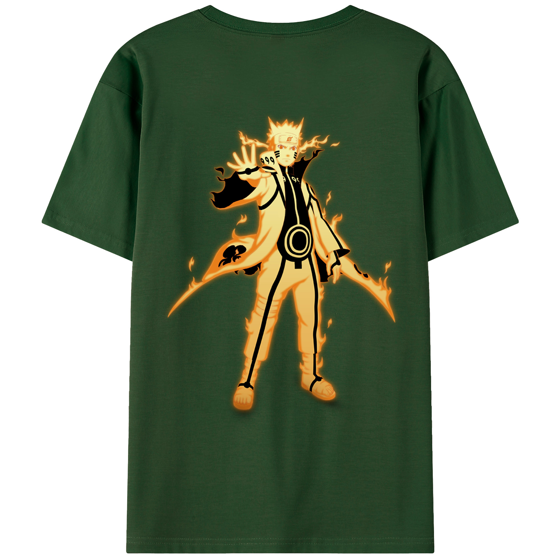 （画像用） NARUTO -ナルト- うずまき ナルト Uzumaki Naruto 綿100％半袖Tシャツ（背面プリント）